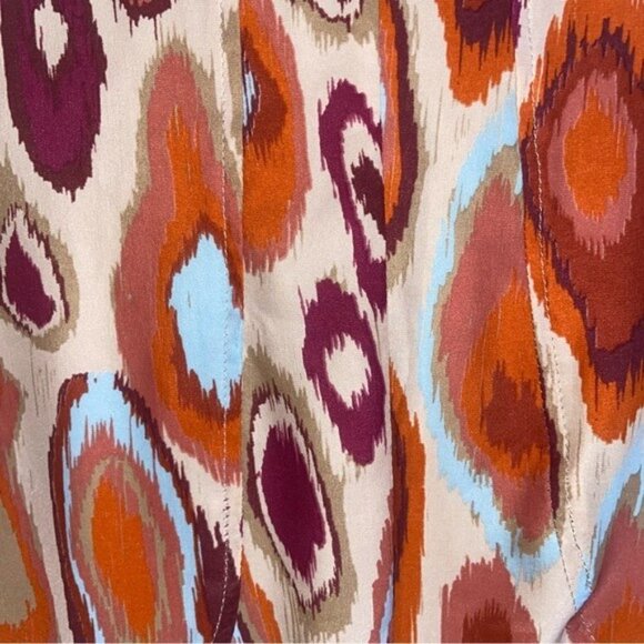 Cacherel Silk Sleeveless Ikat Print Dress - Picture 8 of 8